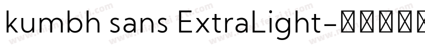 kumbh sans ExtraLight字体转换